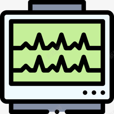 心电图疫苗研制7线颜色图标