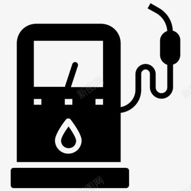 燃油泵加油机生物柴油机生物乙醇图标
