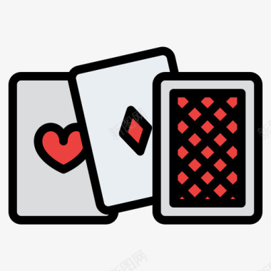 扑克游戏活动10线颜色图标