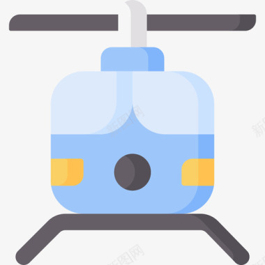 直升机公共交通49扁平图标