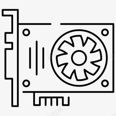 线路视频卡扩展卡图形卡图标