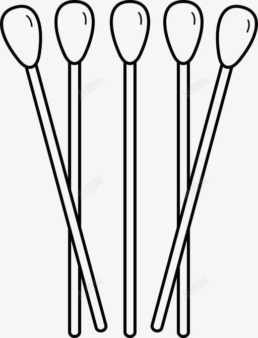 棉签耳棒木柄svg_新图网 https://ixintu.com 棉签 耳棒 木柄 刷子