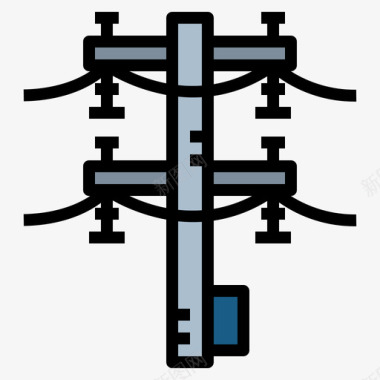 电杆电工19线颜色图标