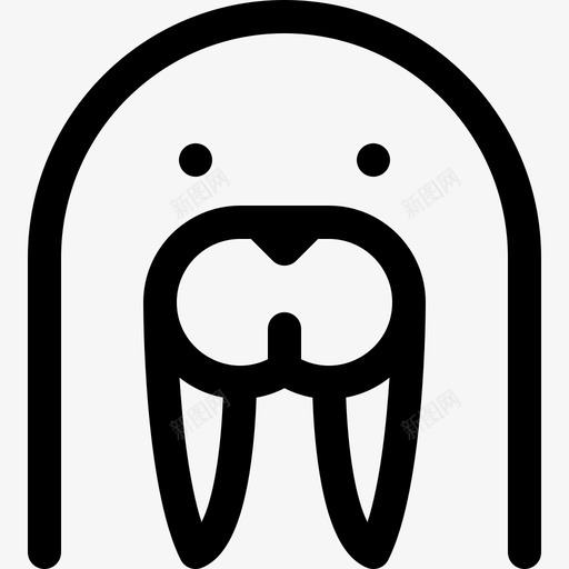 海豹海洋生物63线性svg_新图网 https://ixintu.com 海豹 海洋生物 线性