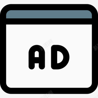网络浏览器商务和广告1线性颜色图标