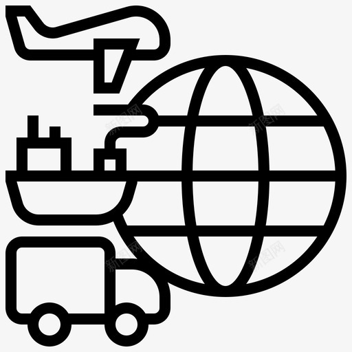 全球物流出口国际svg_新图网 https://ixintu.com 全球 物流 出口 国际 航运 配送 000007