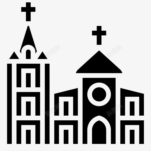 基督教堂建筑大教堂svg_新图网 https://ixintu.com 基督 基督教 教堂 建筑 大教堂 新西兰 地标 3字形
