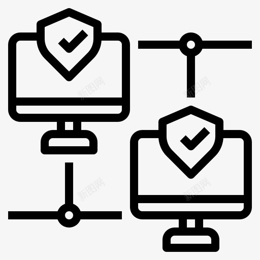 网络安全146线性svg_新图网 https://ixintu.com 网络 安全 线性