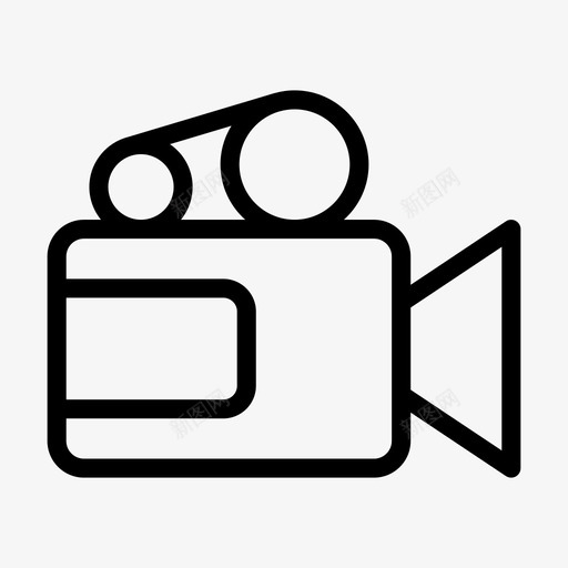 摄像机记录胶片电影svg_新图网 https://ixintu.com 摄像机 记录 胶片 电影 视频 媒体 符号
