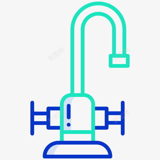水龙头管道12轮廓颜色svg_新图网 https://ixintu.com 水龙头 管道 轮廓 颜色