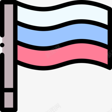 俄罗斯俄罗斯42线性颜色图标