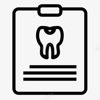 牙齿数据牙齿病史文件图标