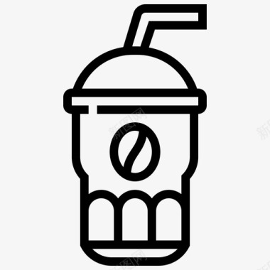 冰咖啡饮料水图标