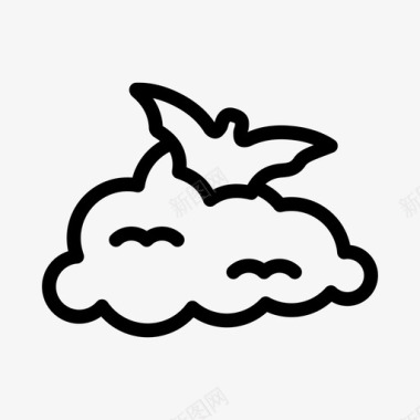 云蝙蝠动物万圣节图标
