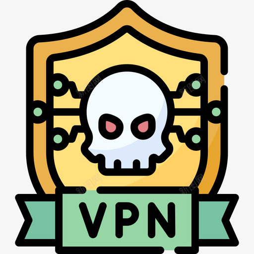 Vpn网络攻击3线颜色svg_新图网 https://ixintu.com Vpn 网络 攻击 颜色