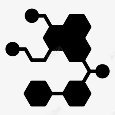 网络和科学化学葡萄图标