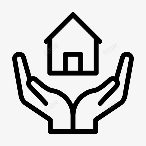 房屋保护建筑保险svg_新图网 https://ixintu.com 房屋 保护 建筑 保险 安全 金融 标志
