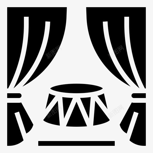 窗帘表演舞台svg_新图网 https://ixintu.com 表演 窗帘 舞台 剧院 马戏团 元素 雕文