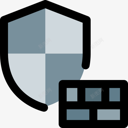 防御墙网络应用安全4线性颜色svg_新图网 https://ixintu.com 防御 网络应用 安全 线性 颜色