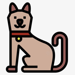 宠物爱好者猫宠物爱好者3线性颜色高清图片