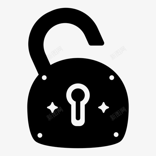 挂锁钥匙孔安全svg_新图网 https://ixintu.com 挂锁 钥匙孔 安全 未加 加密 解锁