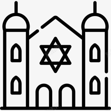 犹太教堂宗教47直系图标