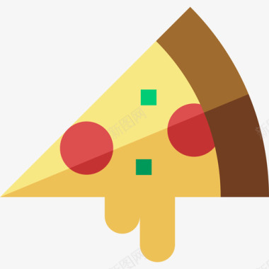 披萨片国际食品19扁平图标