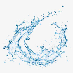 透明的蓝色水液体素材