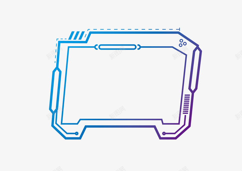 未来科技人工智能不规则边框设计人工智能科技框未来科png免抠素材_新图网 https://ixintu.com 未来 科技 人工智能 不规则 边框 设计