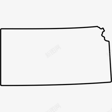 堪萨斯州美国地图图标