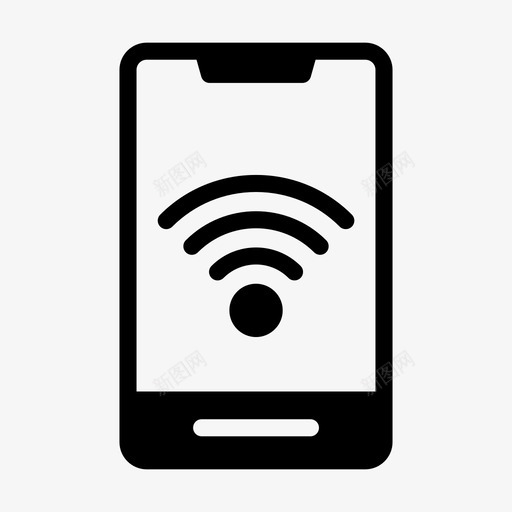 移动wifi连接网络svg_新图网 https://ixintu.com 移动 wifi 连接 网络 无线 通信 字形