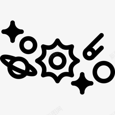 太阳系星系9直线图标