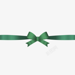 绿色蝴蝶结丝带圣诞节素菜素材