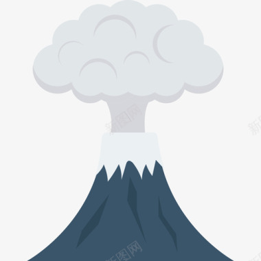 火山自然生态9平坦图标