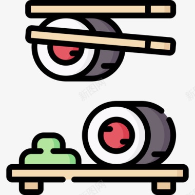 寿司快餐120原色图标