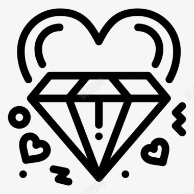 钻石心爱情图标