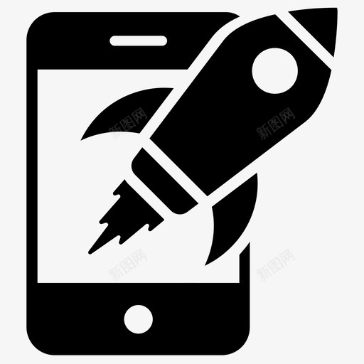 移动应用程序启动启动移动启动svg_新图网 https://ixintu.com 启动 移动 应用程序 在线 商业 金融 实体 向量 图标