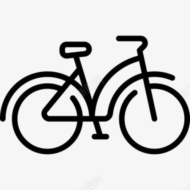 自行车嬉皮士50直线型图标