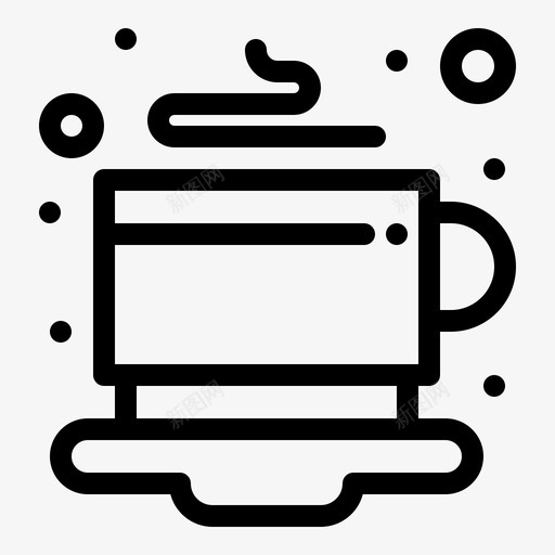 早餐咖啡热svg_新图网 https://ixintu.com 早餐 咖啡 咖啡店 大胆 线条