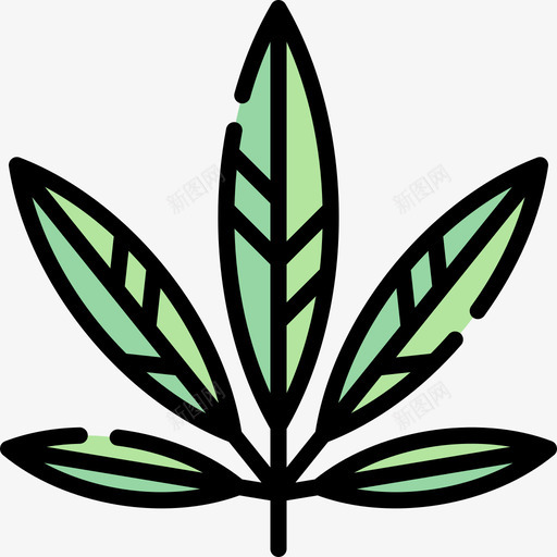 大麻嬉皮士51线性颜色svg_新图网 https://ixintu.com 大麻 嬉皮士 线性 颜色