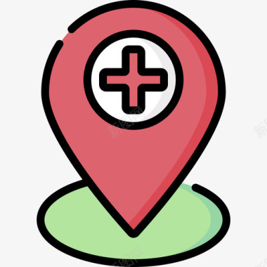 红十字会医疗保健35线性颜色图标