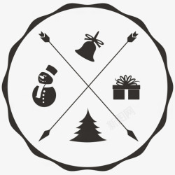 美的标签雪人圣诞铃铛礼物标签图标图标各种精美的格式图标高清图片