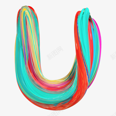丙烯油画字母数字标点符号免扣C4D立体字C4D字体图标