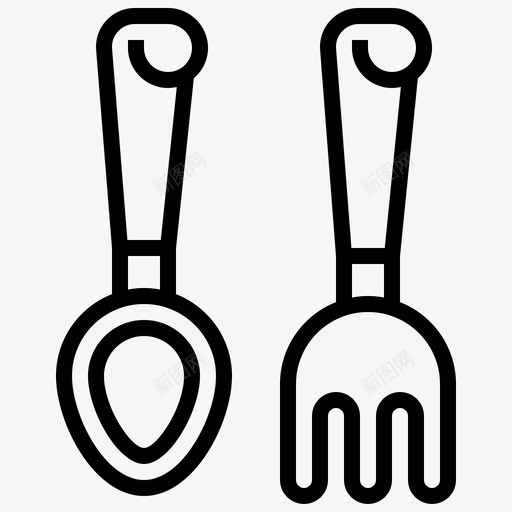 勺子晚餐吃饭svg_新图网 https://ixintu.com 勺子 晚餐 吃饭 叉子 餐厅 生日 派对