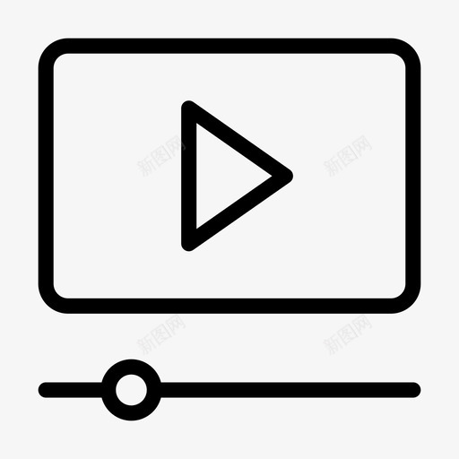 视频播放器广告营销svg_新图网 https://ixintu.com 视频 播放器 广告 媒体 营销 字形