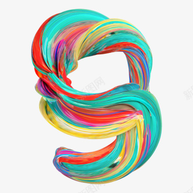 丙烯油画字母数字标点符号免扣C4D立体字C4D字体图标