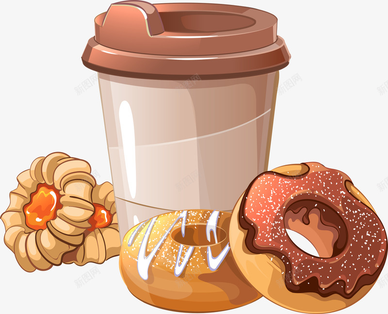 甜甜圈咖啡饼干蔬菜水果食物png免抠素材_新图网 https://ixintu.com 甜甜圈 咖啡 饼干 蔬菜水果 食物