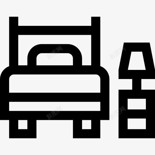 单人床233酒店直线式svg_新图网 https://ixintu.com 单人床 酒店 直线式