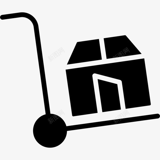 包裹箱子手推车svg_新图网 https://ixintu.com 手推车 包裹 箱子 送货