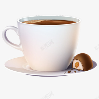 美味咖啡和汉堡图标餐具锅具图标
